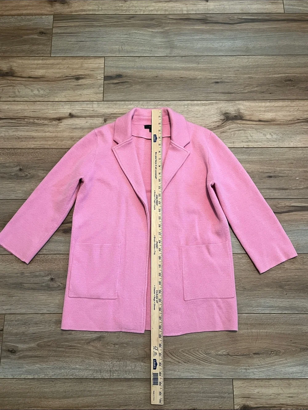 J.Crew Pink Merino Wool Blend Open Front Sophie Sweater Blazer Women’s Small